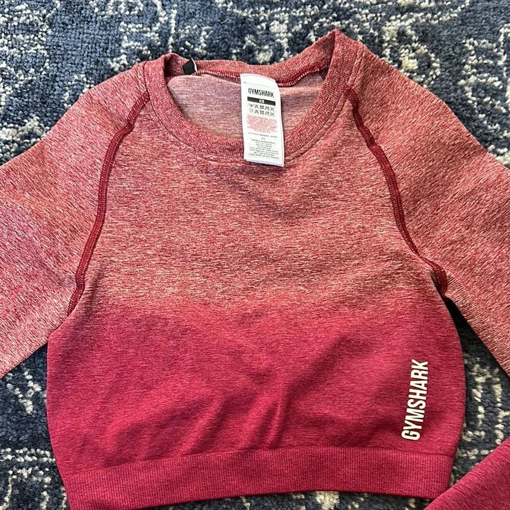 Gymshark ombré long sleeve crop top size xs - Picture 3 of 4